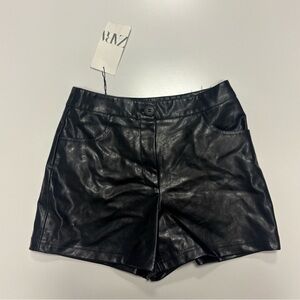 Zara Black High Waist Women Shorts